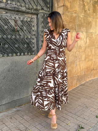Vestido verde com bordado em relevo | Tribal 