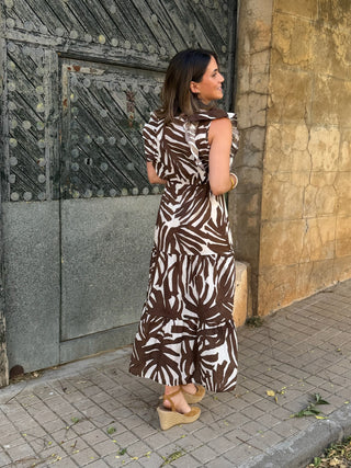 Vestido verde com bordado em relevo | Tribal 