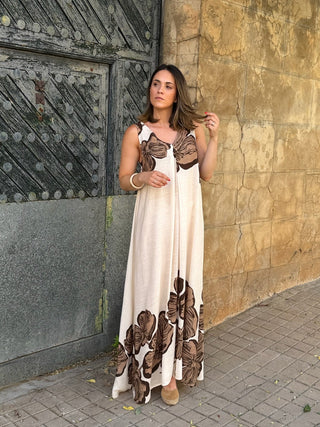 Vestido Estampado beige | Marea