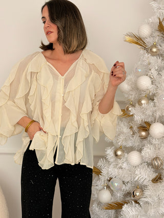 Blusa Volante Blanca | Amelia