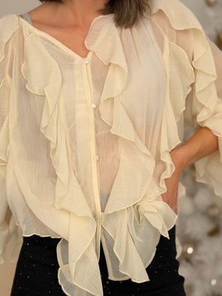 Blusa Volante Blanca | Amelia