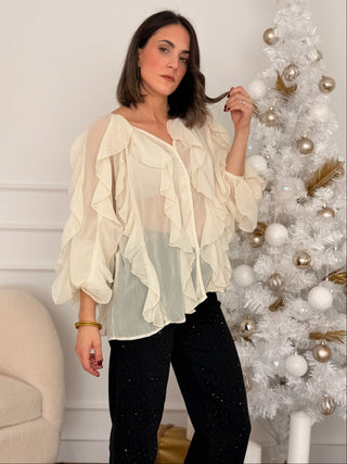 Blusa Volante Blanca | Amelia