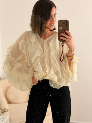 Blusa Volante Blanca | Amelia