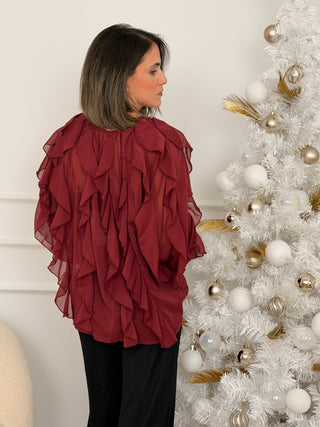 Blusa Volante Burdeos | Amelia