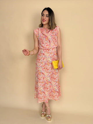 Vestido gasa estampado| René