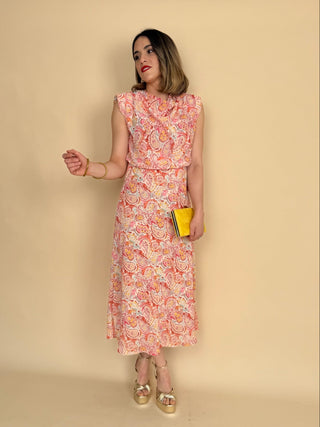 Vestido gasa estampado| René