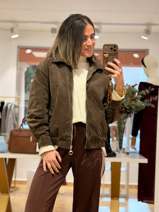 Chaqueta micropana chocolate | Neik