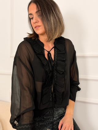 Blusa gasa negra| Thiago