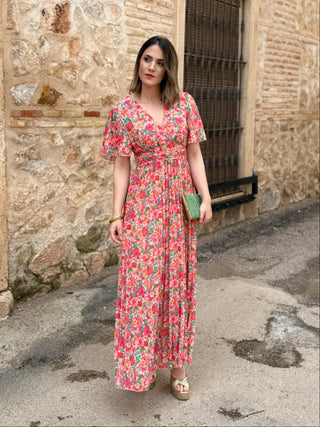 Vestido plisado estampado | Maddy