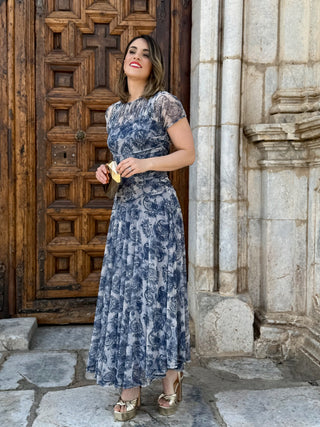Vestido Tul estampado | Noa