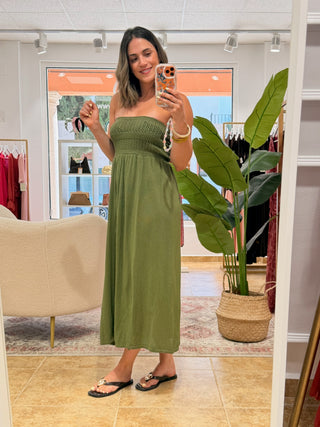 Vestido punto verde | Core