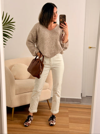 Jersey punto beige | Kara