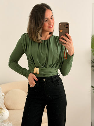 Body detalle dorado verde | Danté