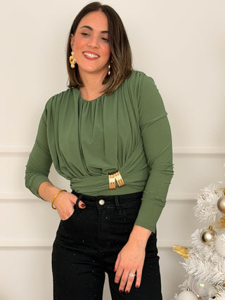 Body detalle dorado verde | Danté