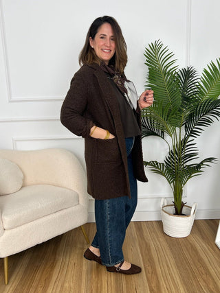 Abrigo Bouclé marron | Elsa - Alalá Moda Mujer