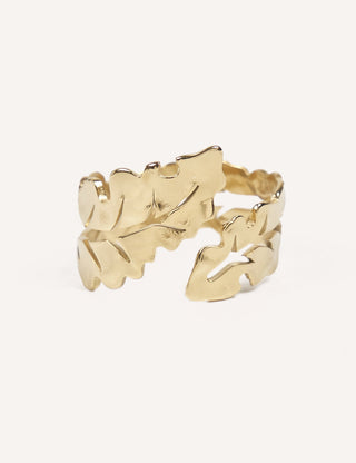 Anillo golden | hojas - Alalá Moda Mujer