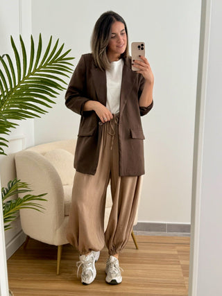Blazer chocolate | Hazel - Alalá Moda Mujer
