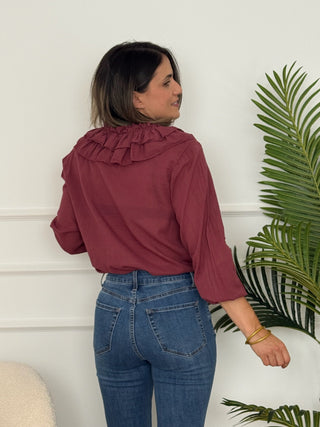 Blusa fluida Granate | India - Alalá Moda Mujer