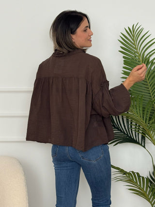 Blusa fluida Marrón | Felina - Alalá Moda Mujer
