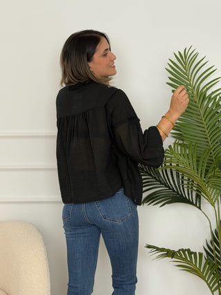 Blusa fluida Negra | Felina - Alalá Moda Mujer
