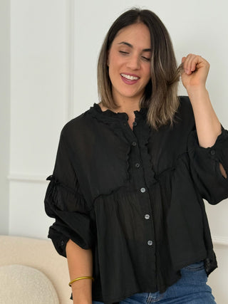 Blusa fluida Negra | Felina - Alalá Moda Mujer