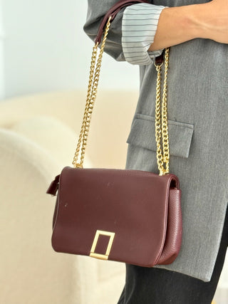 Bolso bandolera burdeos | Siena - Alalá Moda Mujer