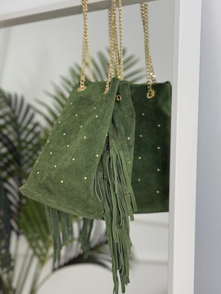 Bolso bombonera serraje verde | Bombu - Alalá Moda Mujer