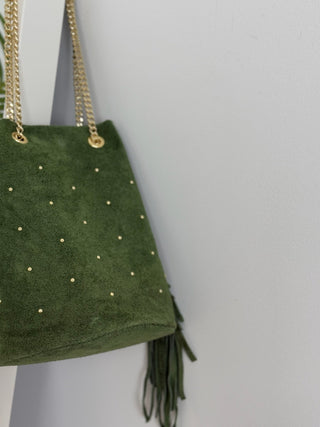 Bolso bombonera serraje verde | Bombu - Alalá Moda Mujer