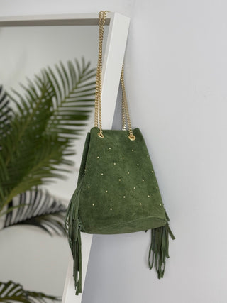 Bolso bombonera serraje verde | Bombu - Alalá Moda Mujer