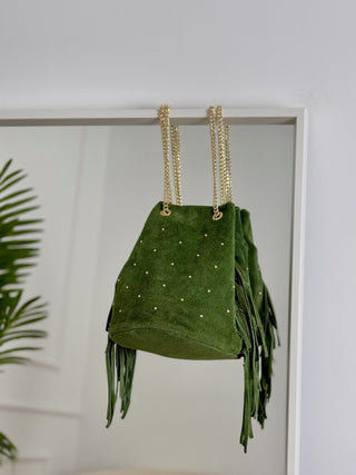 Bolso bombonera serraje verde | Bombu - Alalá Moda Mujer