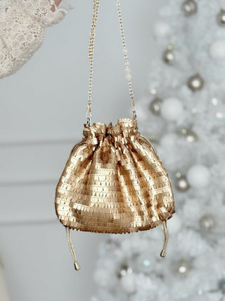 Bolso saco dorado | Party - Alalá Moda Mujer