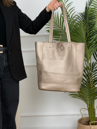 Bolso shopper dorado | Buste - Alalá Moda Mujer