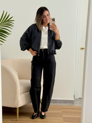 Bomber gris marengo | Mila - Alalá Moda Mujer