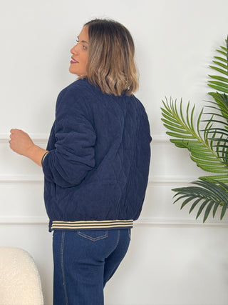 Bomber micropana azul marino | Nina - Alalá Moda Mujer