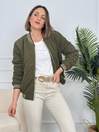 Bomber micropana kaki | Nina - Alalá Moda Mujer