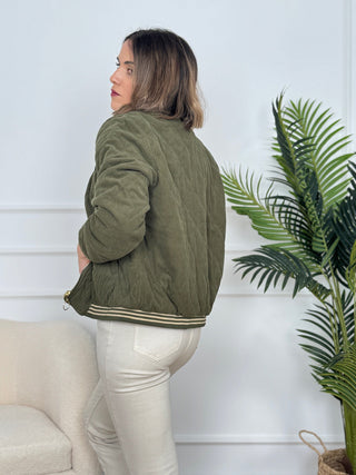 Bomber micropana kaki | Nina - Alalá Moda Mujer