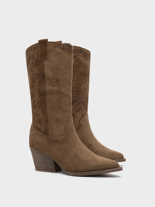 Botas cowboy marrones | Dantia - Alalá Moda Mujer