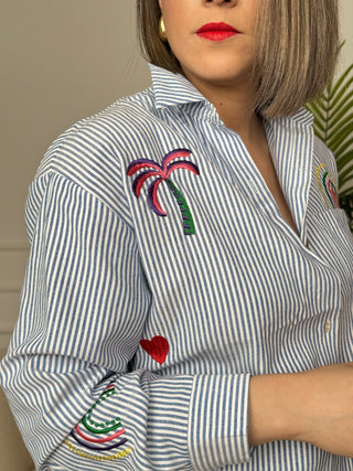 Camisa rayas detalles | Freya - Alalá Moda Mujer