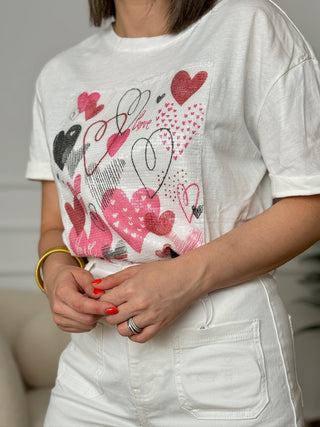 Camiseta detalle corazones | Ana - Alalá Moda Mujer