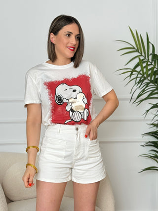 Camiseta estampado | Snoopy - Alalá Moda Mujer