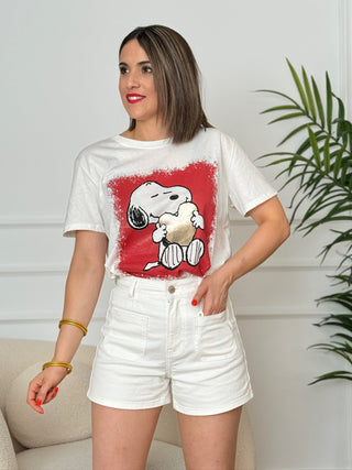 Camiseta estampado | Snoopy - Alalá Moda Mujer