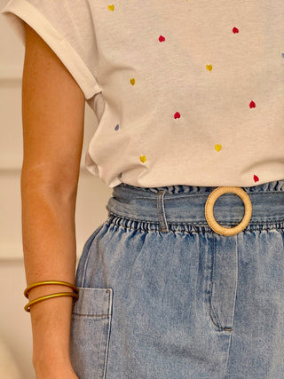 Camiseta sin mangas | Corazones - Alalá Moda Mujer