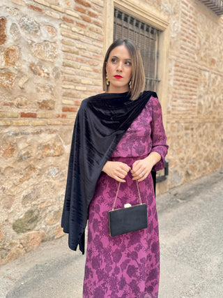 Capa terciopelo negra - Alalá Moda Mujer