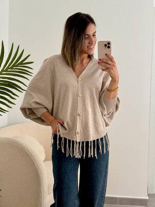 Chaqueta punto Beige | Michela - Alalá Moda Mujer