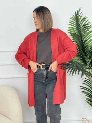 Chaqueta punto roja| Deilyn - Alalá Moda Mujer