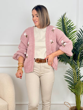 Chaqueta punto rosa | Mina - Alalá Moda Mujer