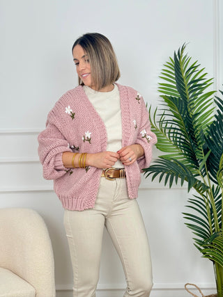 Chaqueta punto rosa | Mina - Alalá Moda Mujer