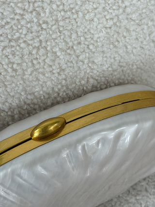 Clutch nácar blanco perla | Viena - Alalá Moda Mujer