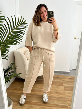 Conjunto Beige Comfy | Aranza - Alalá Moda Mujer