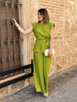 Conjunto plisado verde | Maya - Alalá Moda Mujer